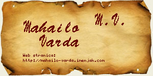 Mahailo Varda vizit kartica